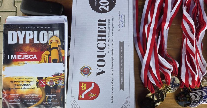 Powiatowe Zawody Sportowo-Pożarnicze w Proszowicach.